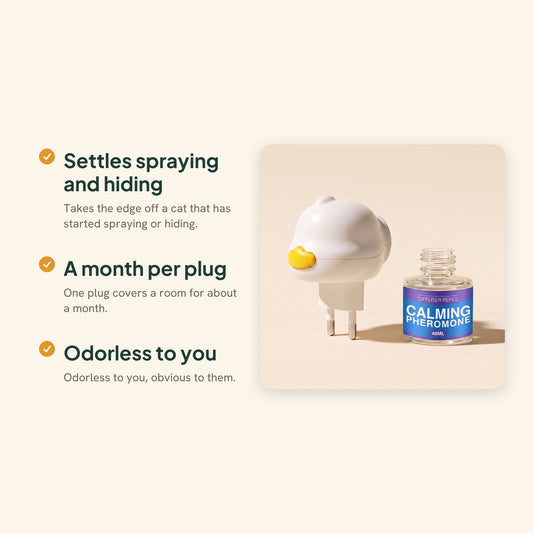 Calming Pheromone Diffuser Kit with 2 Refills, key benefits