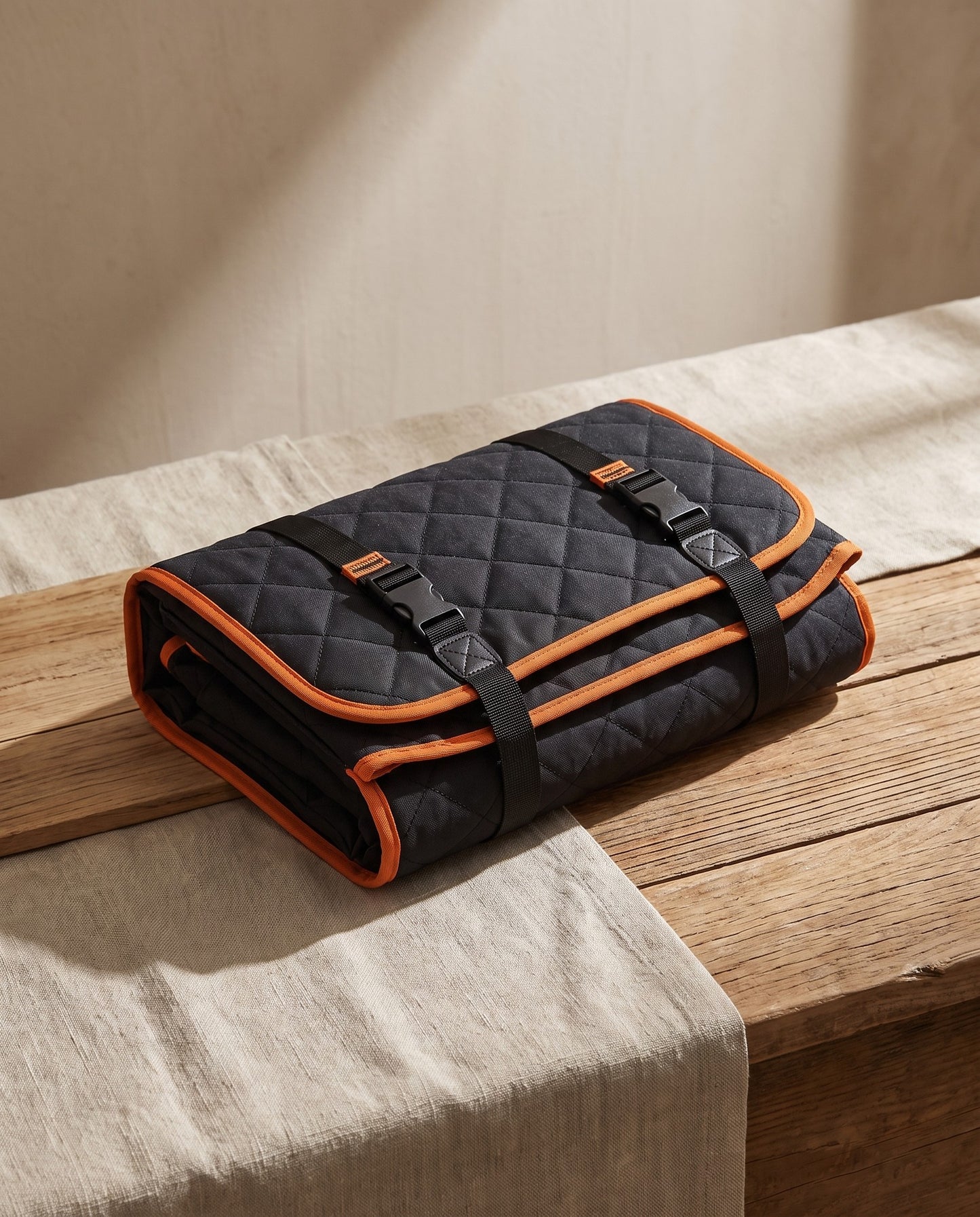 Waterproof Quilted Car Hammock with Side Flaps, styled in a home setting