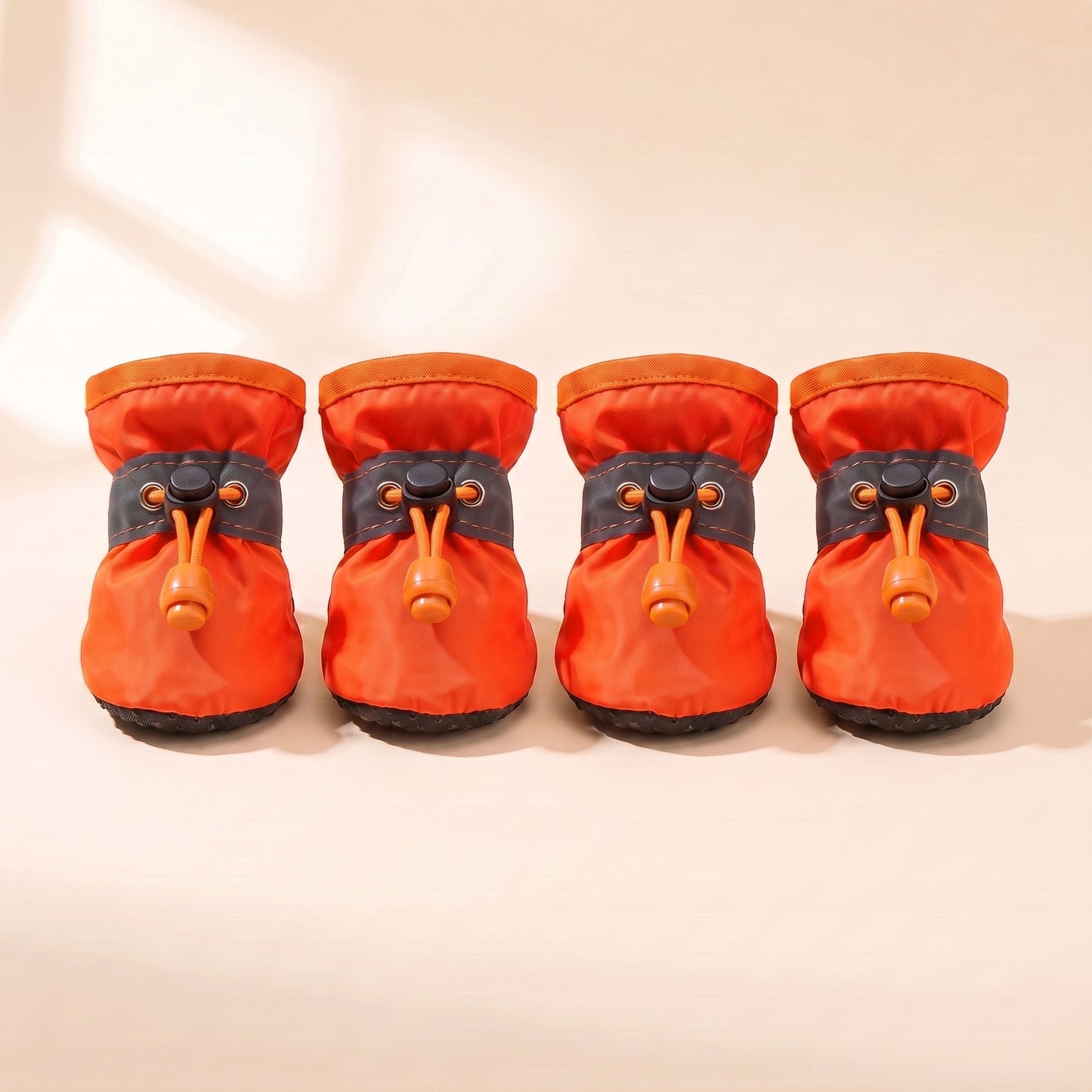 Waterproof Anti-Slip Dog Boots, Set of 4 - orange