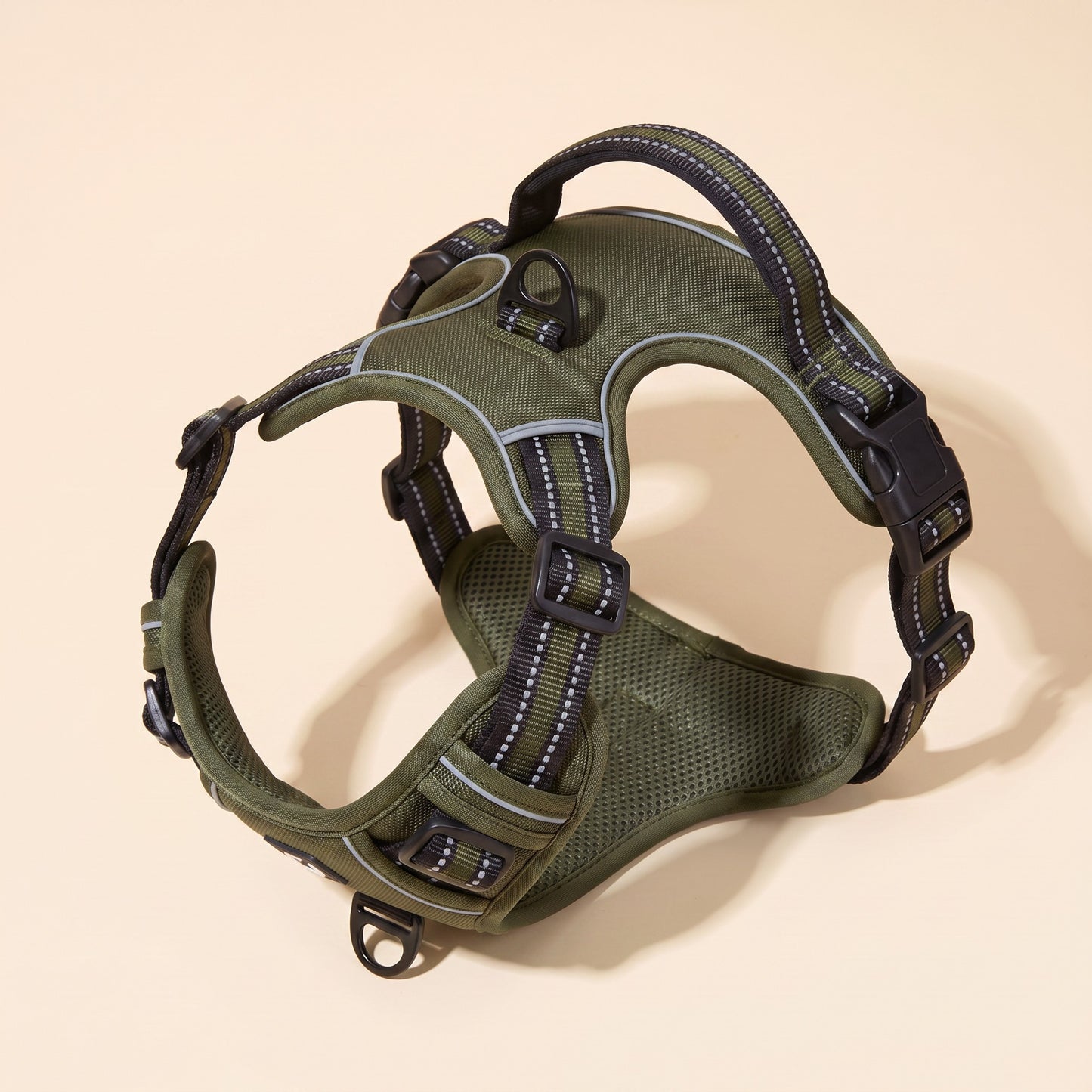 No-Pull Dog Harness with Control Handle - army-green