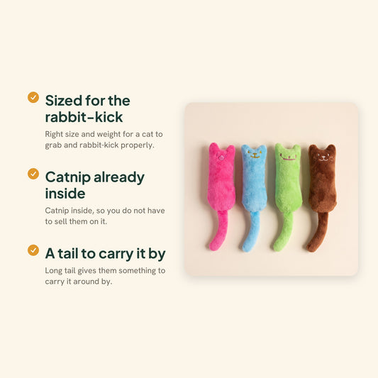 Plush Catnip Kicker Cat Toys, key benefits