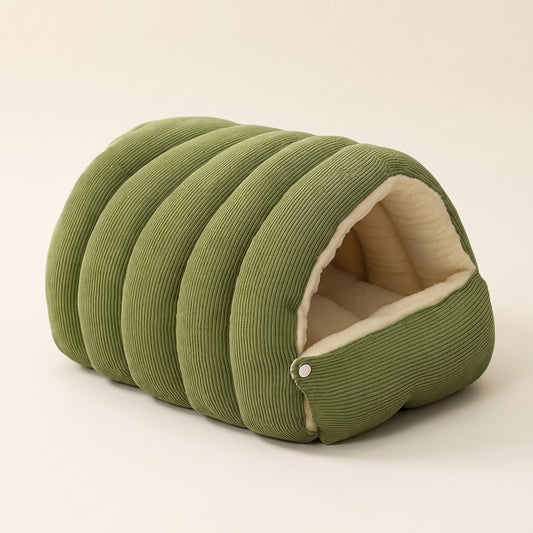 Corduroy Tunnel Cave Bed, green