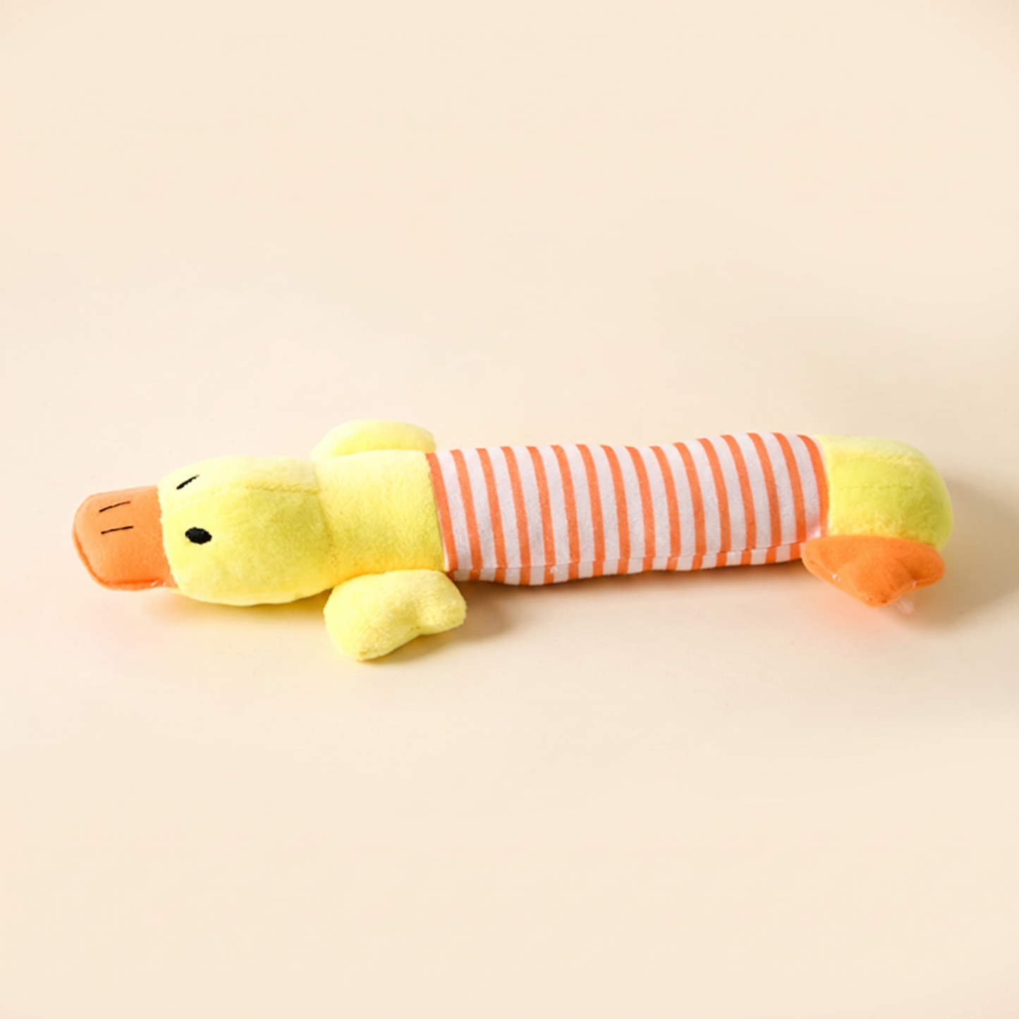 No-Stuffing Animal Squeaky Dog Toys - yellow duck tube