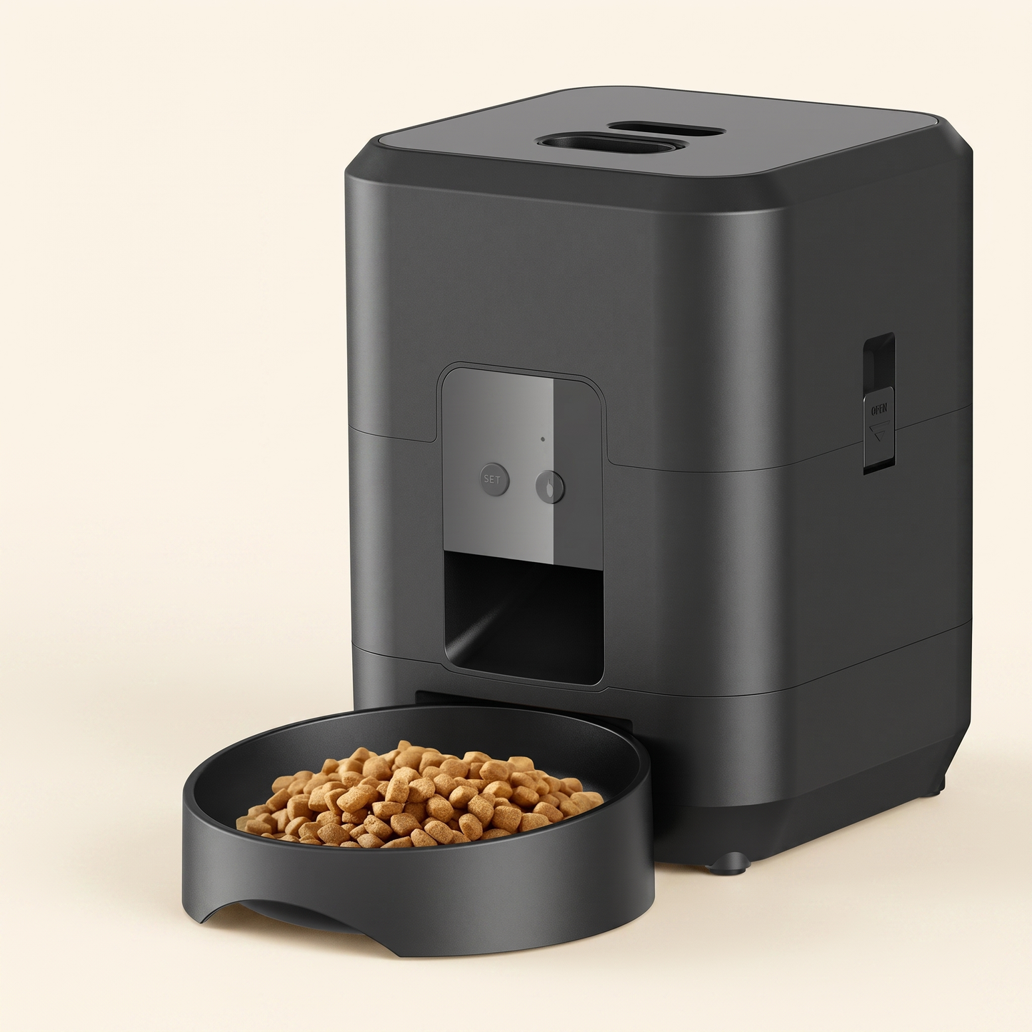 Automatic Pet Feeder, 2 L, var black wifi