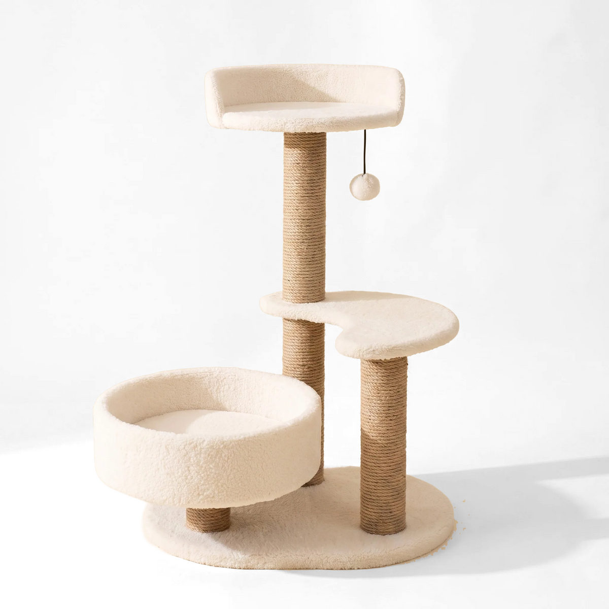 Sisal Cat Tree with Bowl Bed