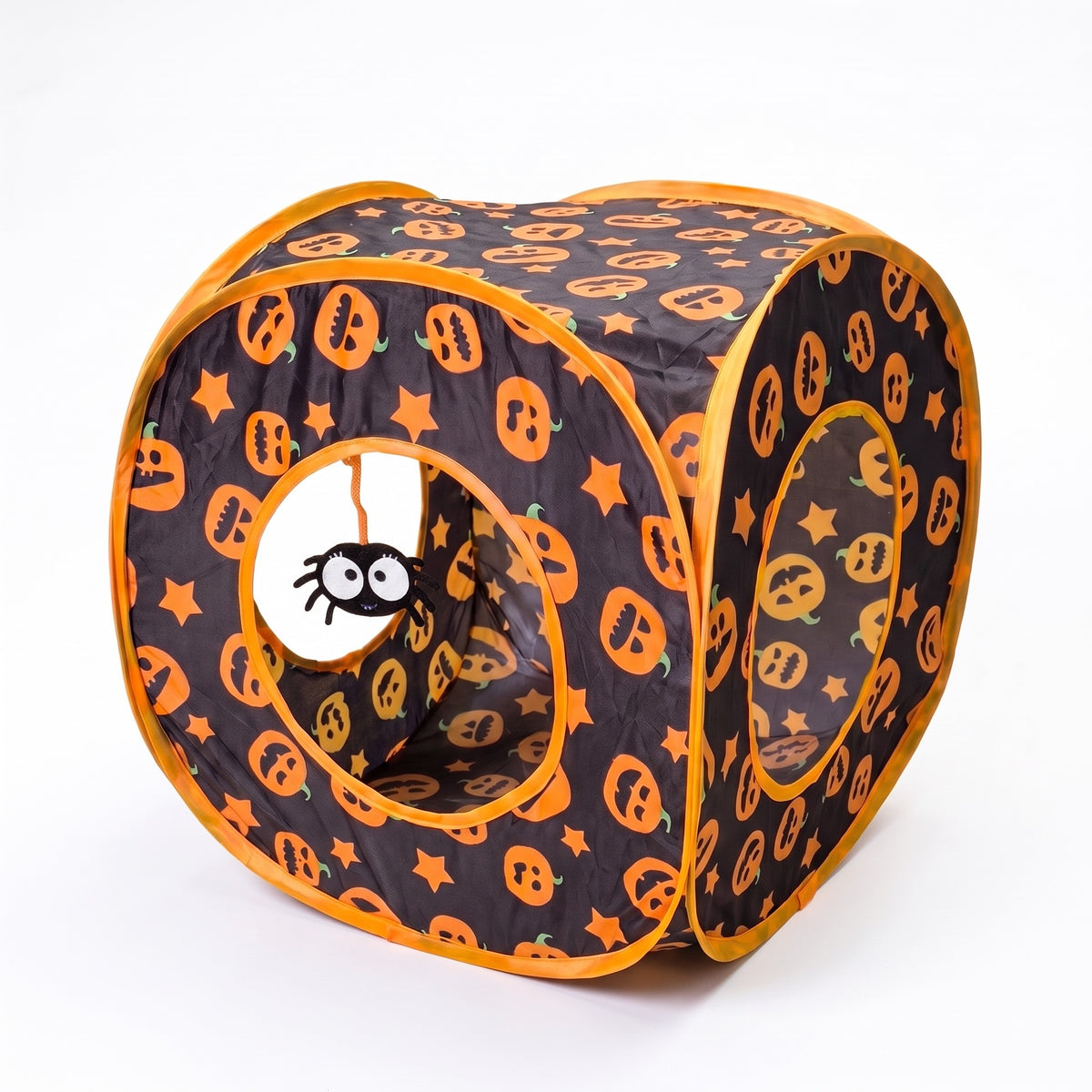 Pumpkin Print Cat Play Tunnel, var cave