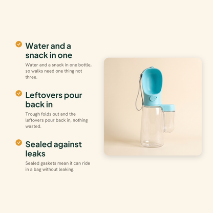 2-in-1 Travel Bottle with Food Compartment, key benefits
