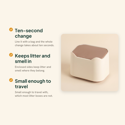 Enclosed Portable Litter Box with Lid, key benefits