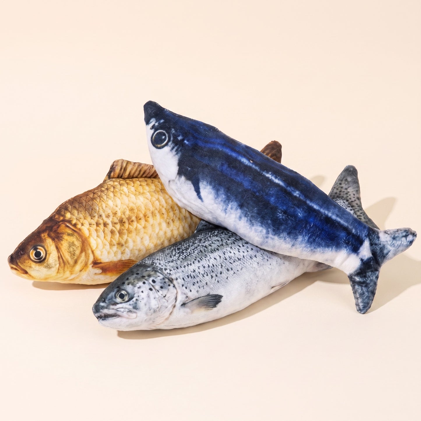 Flopping Fish Cat Toy, Rechargeable and Tap-Activated - fish-three