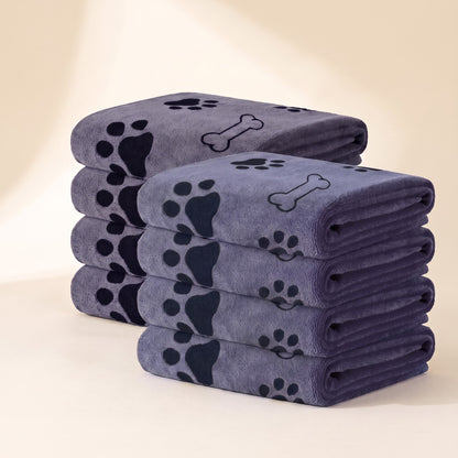 Quick-Dry Microfiber Towel for Dogs and Cats in grey