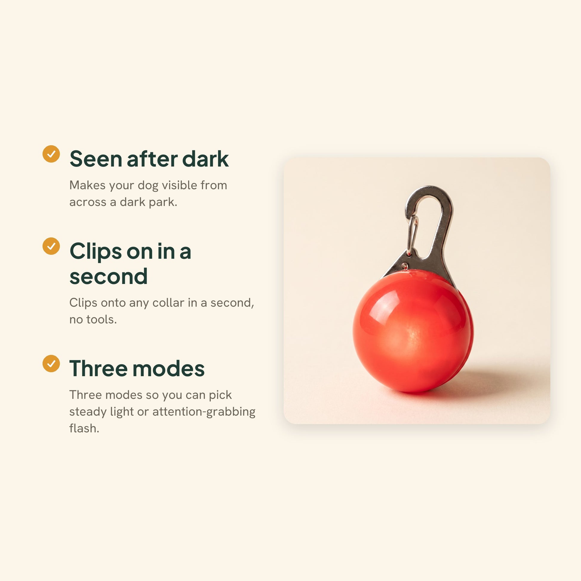 LED Collar Light Pendant, 3 Modes, key benefits