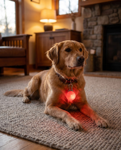LED Collar Light Pendant, 3 Modes, in use at home