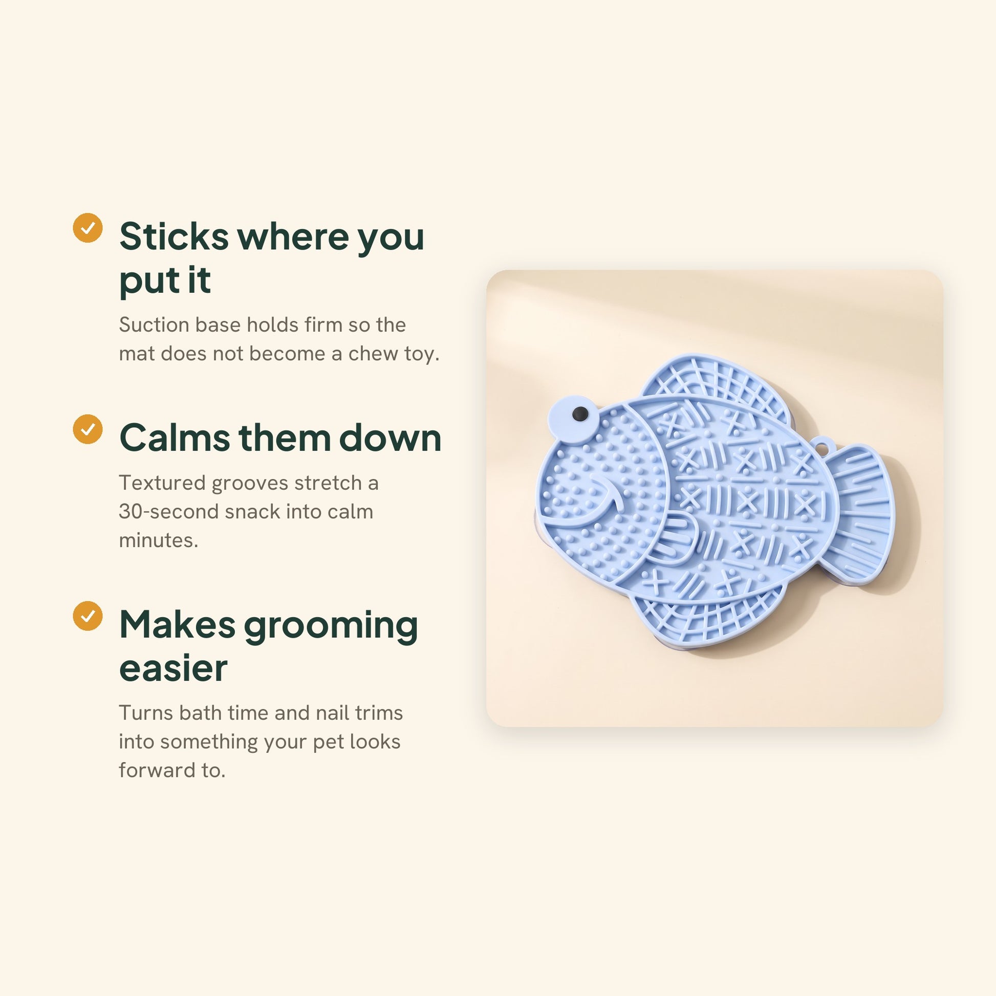 Silicone Lick Mat with Suction Base, key benefits