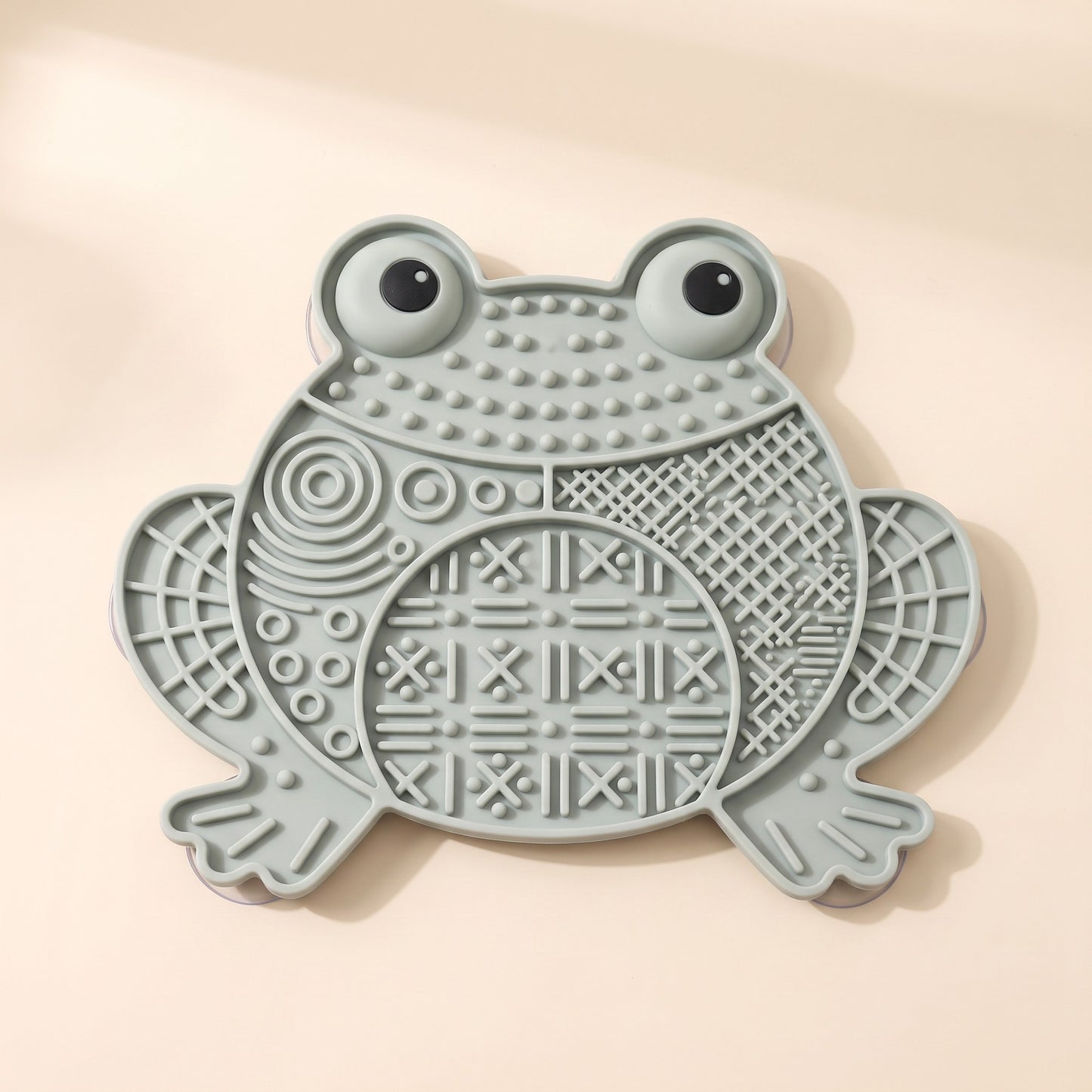 Silicone Lick Mat with Suction Base - frog-lightgreen