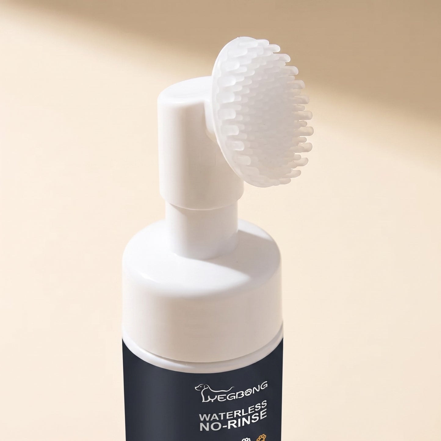 No-Rinse Paw Cleaning Foam with Brush Cap, close-up detail