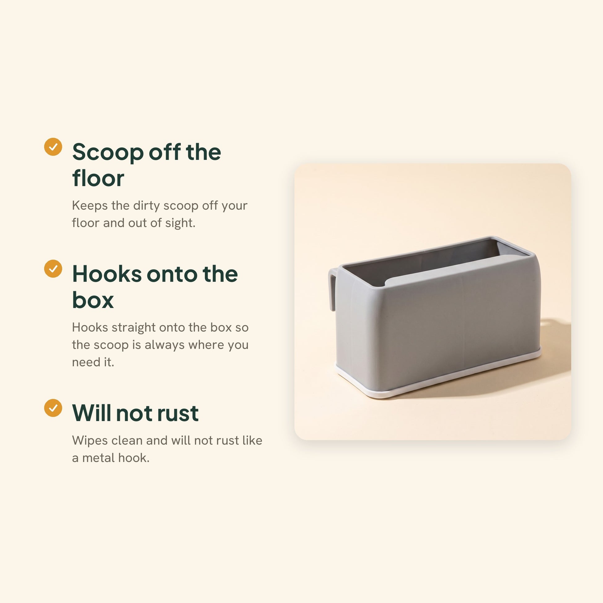 Litter Scoop Holder Caddy, key benefits