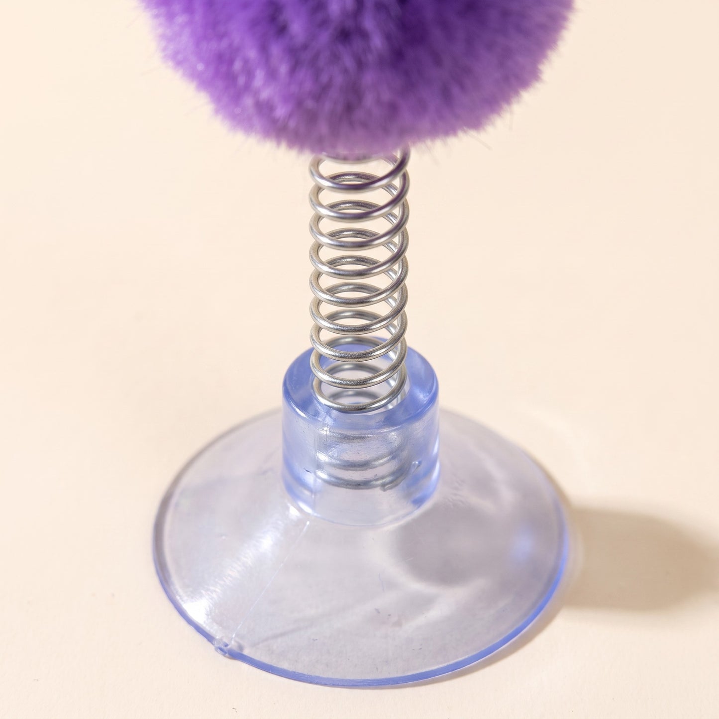 Suction Cup Spring Ball Cat Toy, close-up detail