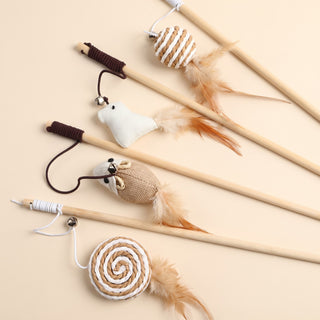 Wooden Cat Teaser Wand