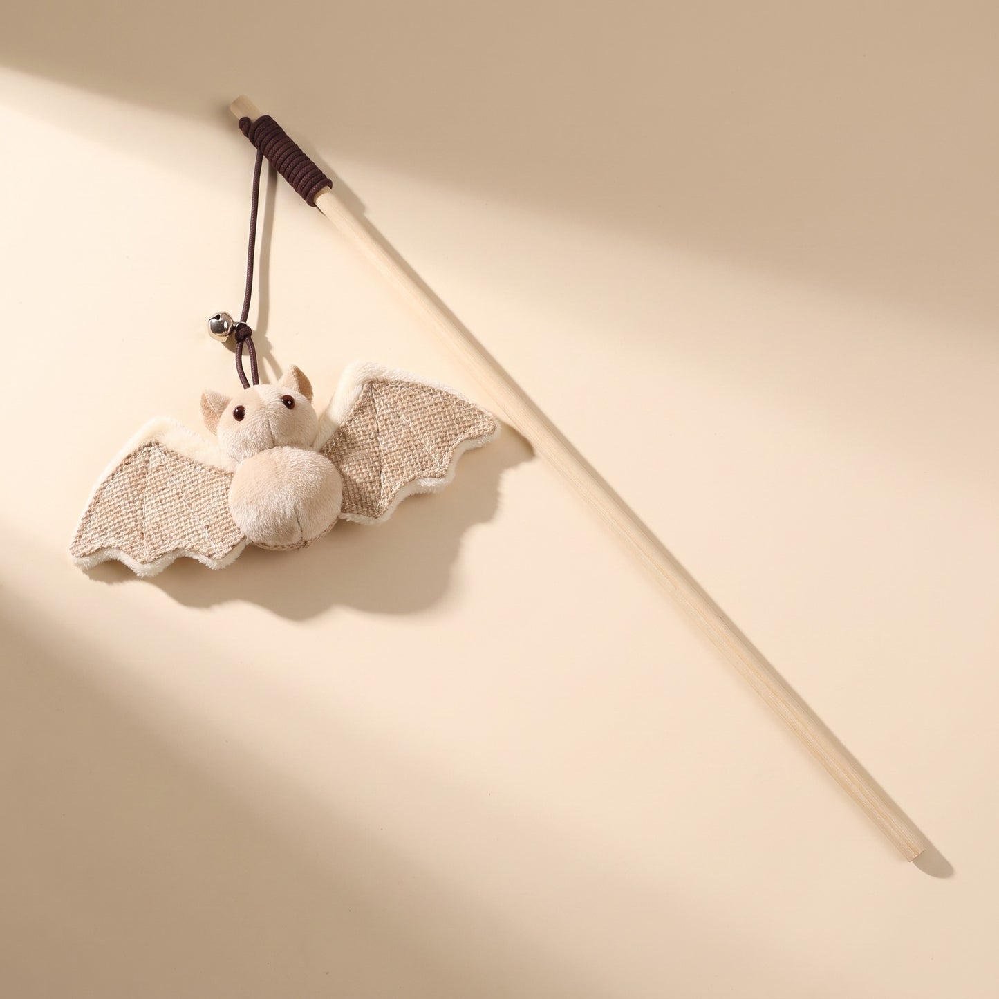 Wooden Cat Teaser Wand - bat