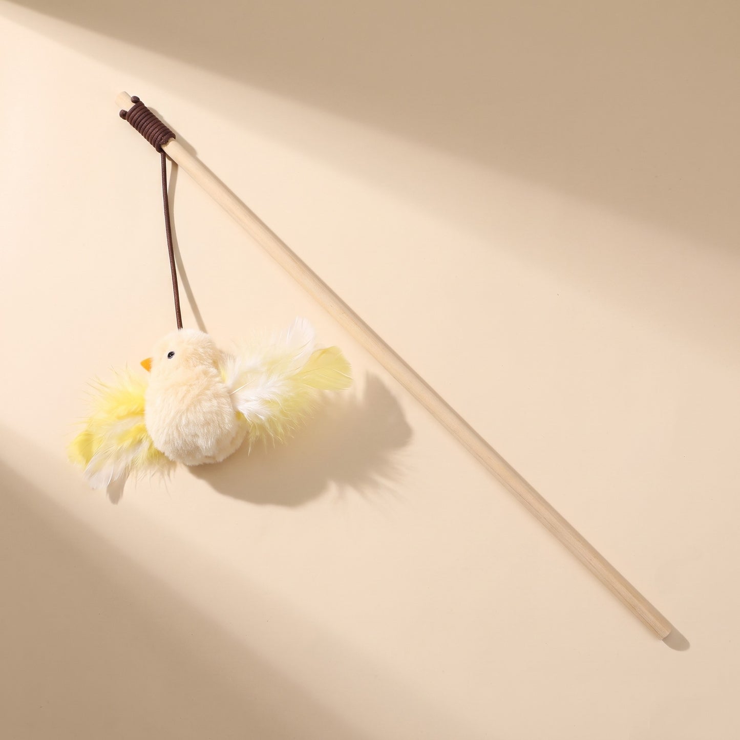 Wooden Cat Teaser Wand - chick