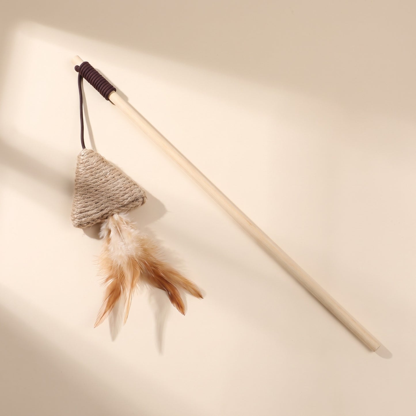 Wooden Cat Teaser Wand - triangle
