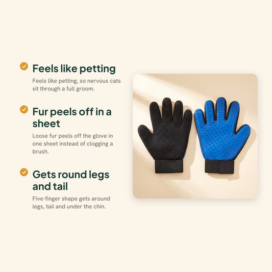 Deshedding Grooming Glove for Dogs and Cats, key benefits