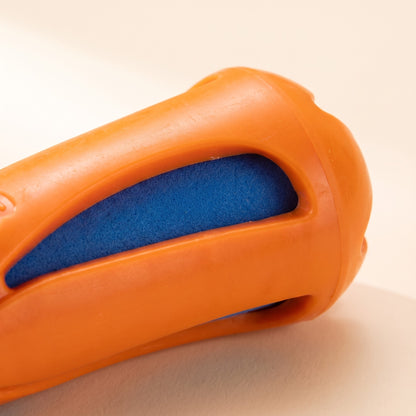 Floating Fetch Stick for Dogs, Teeth-Cleaning Groove, close-up detail