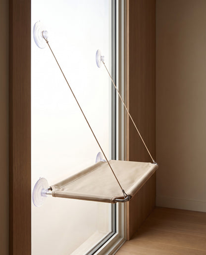Window Cat Hammock with Suction Cups, styled in a home setting