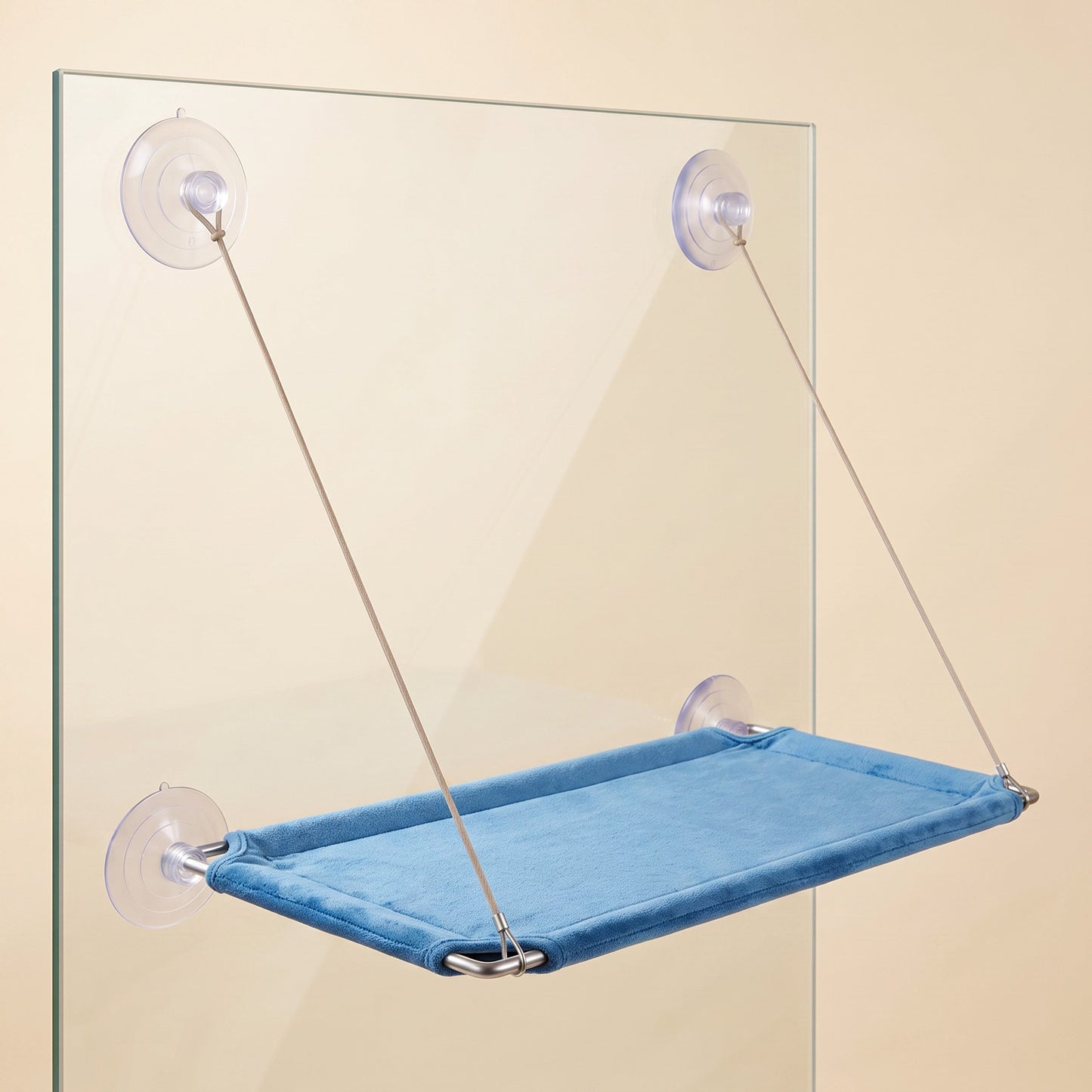 Window Cat Hammock with Suction Cups - blue
