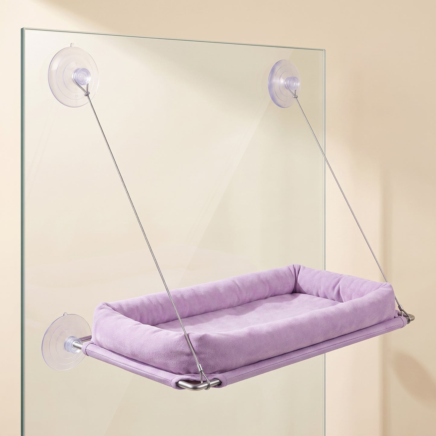 Window Cat Hammock with Suction Cups - purple