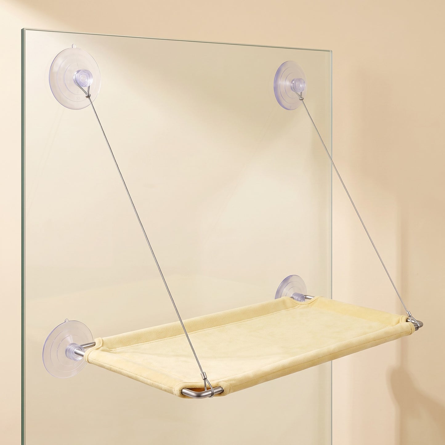 Window Cat Hammock with Suction Cups - yellow