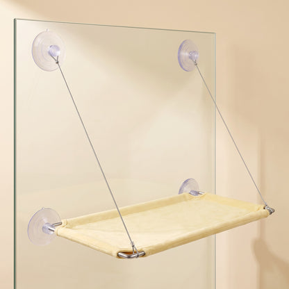 Window Cat Hammock with Suction Cups - yellow