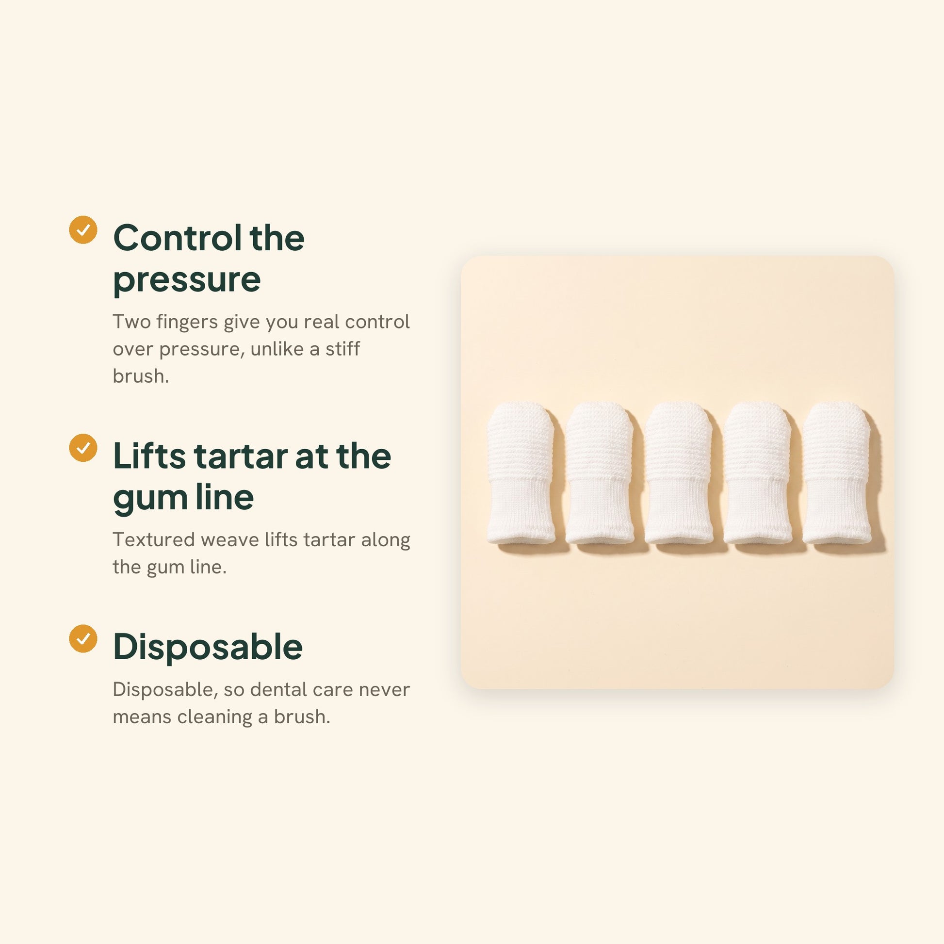 Finger Toothbrush Cots for Dogs and Cats, key benefits