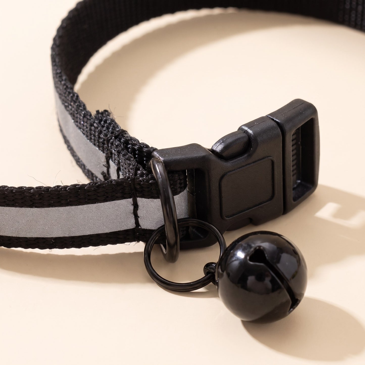 Reflective Cat Collar with Bell, 2 Pack, close-up detail