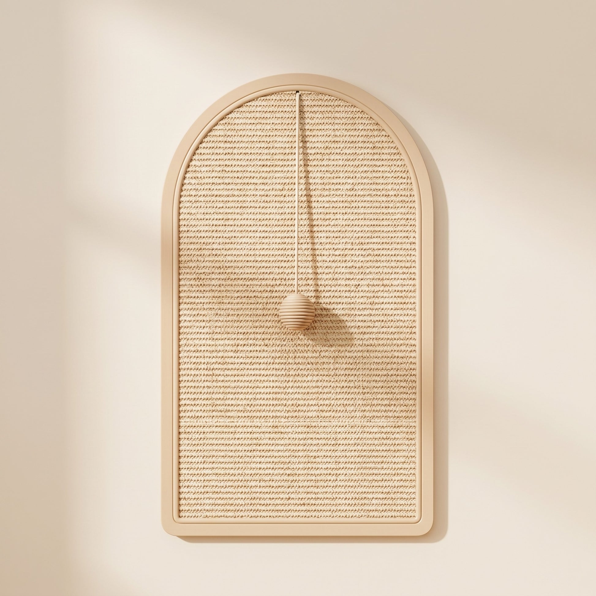Sisal Wall Scratching Pad with Hanging Ball, swatch arch