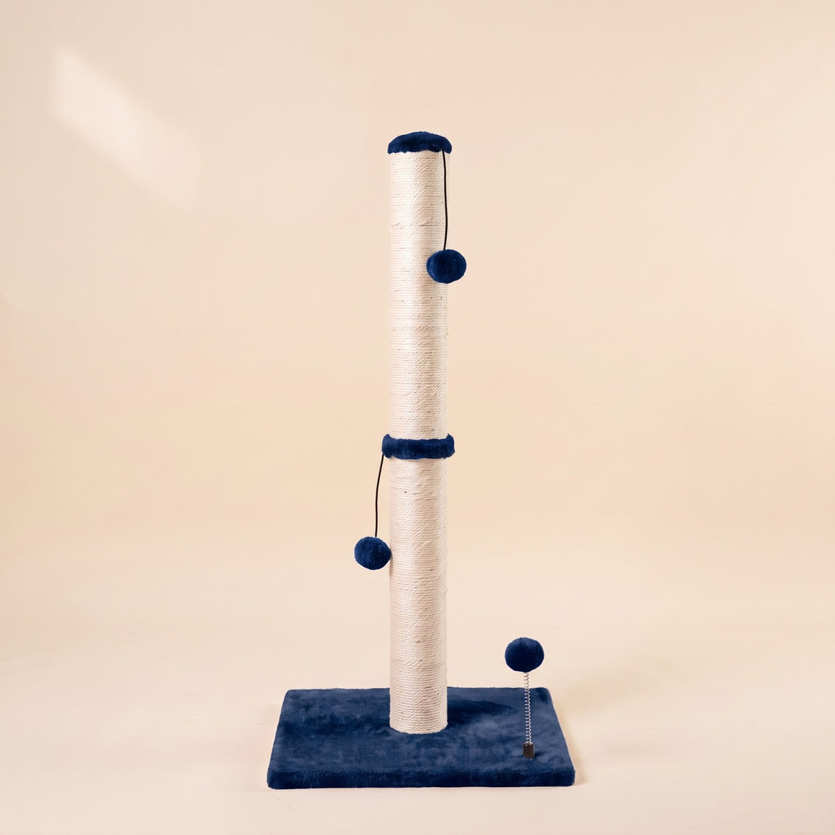 Tall Sisal Scratching Post, Navy Blue