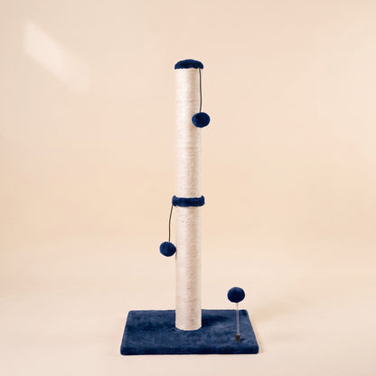 Tall Sisal Scratching Post, Navy Blue