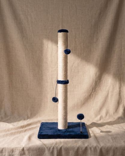 Tall Sisal Scratching Post, Navy Blue