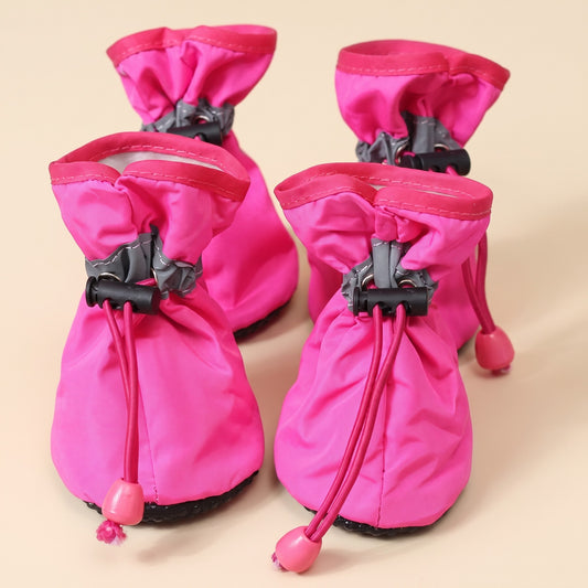 Waterproof Dog Rain Boots, Set of 4