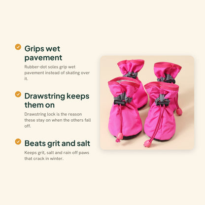 Waterproof Dog Rain Boots, Set of 4, key benefits