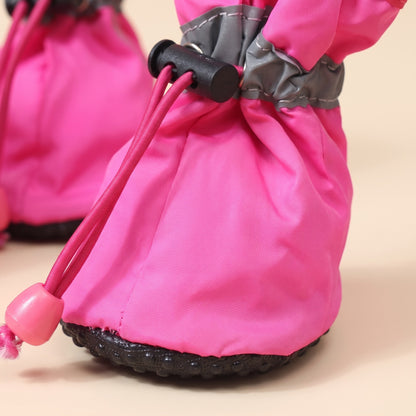 Waterproof Dog Rain Boots, Set of 4, close-up detail