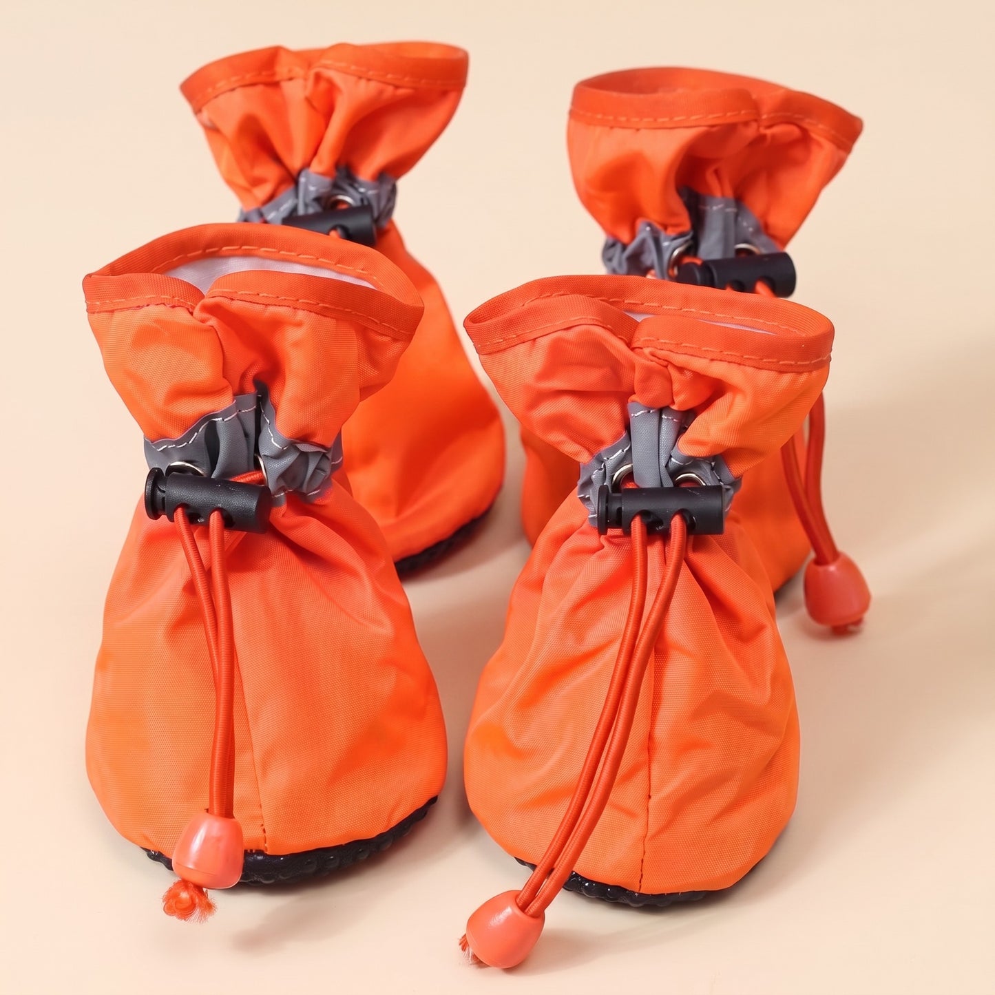 Waterproof Dog Rain Boots, Set of 4 - orange