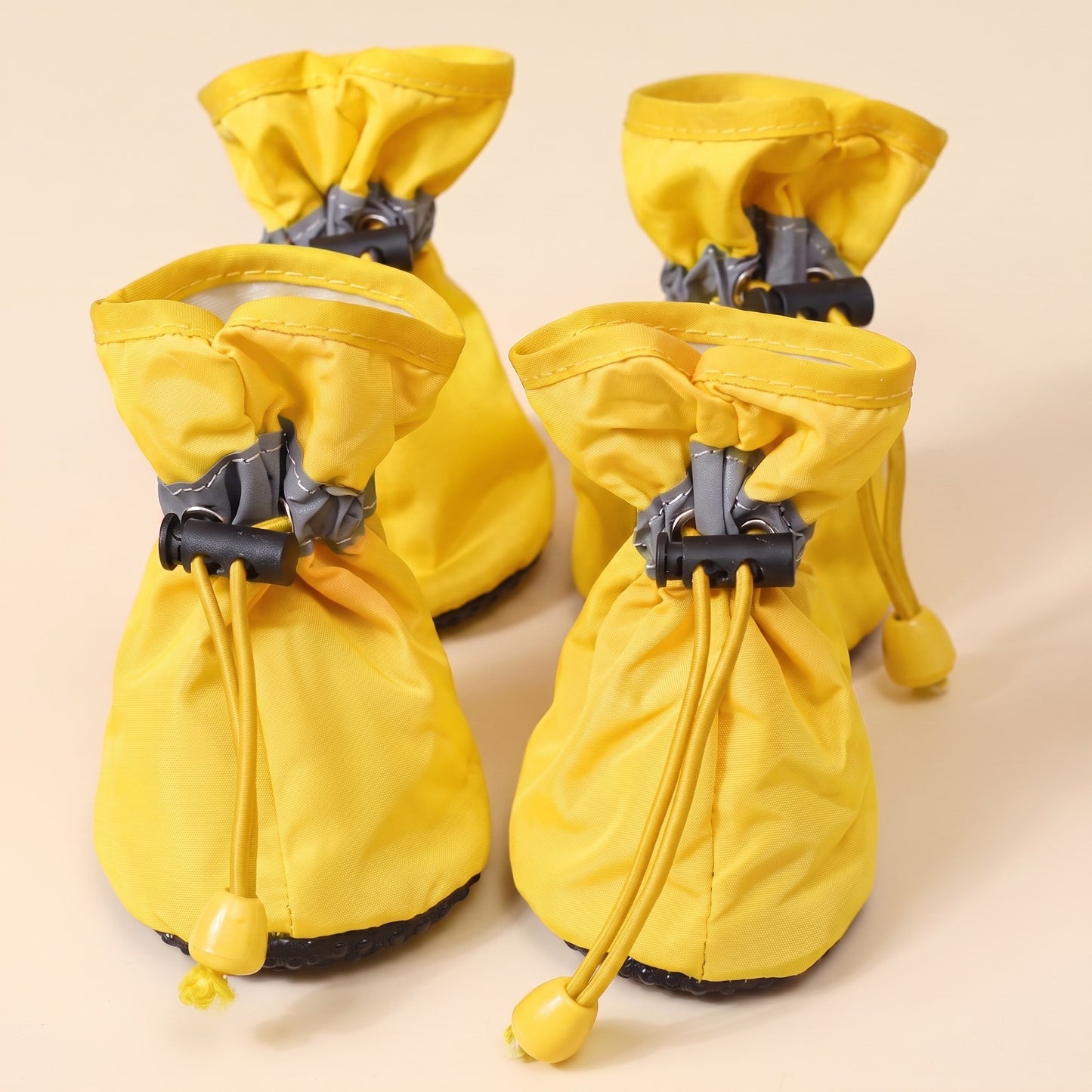 Waterproof Dog Rain Boots, Set of 4 - yellow