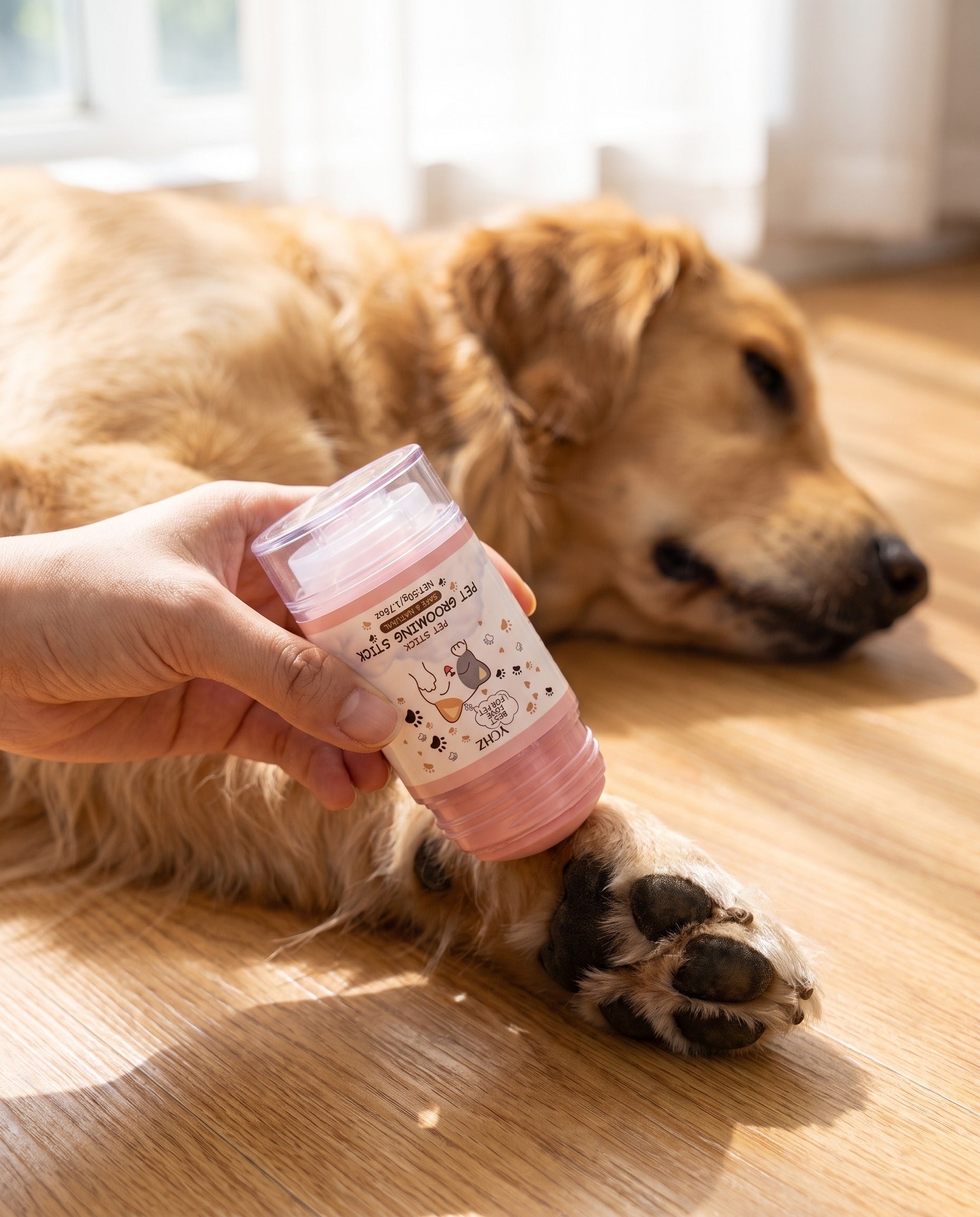 Paw and Nose Balm Stick, 50g, in use at home