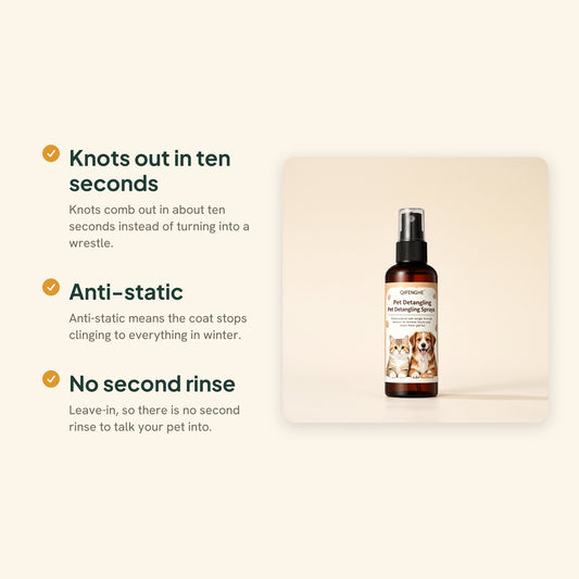 Leave-In Detangling Spray for Dogs and Cats, 50ml, key benefits