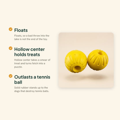 Floating Rubber Treat Ball for Dogs, key benefits
