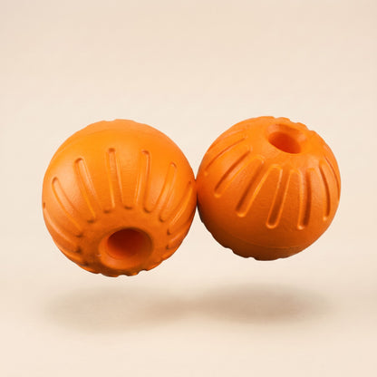Floating Rubber Treat Ball for Dogs - orange