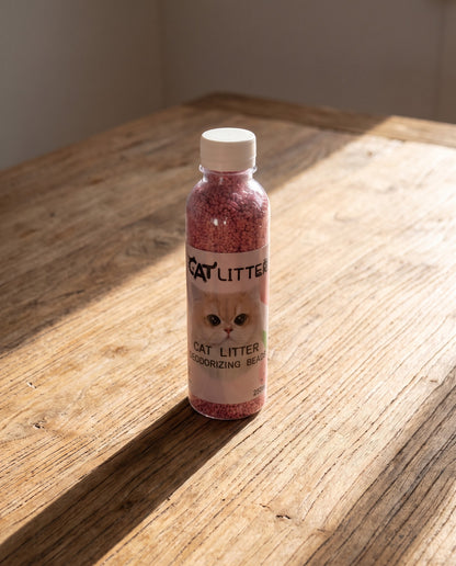 Cat Litter Deodorizing Beads, 250ml, styled in a home setting