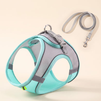 Soft Mesh Step-In Harness and Leash Set