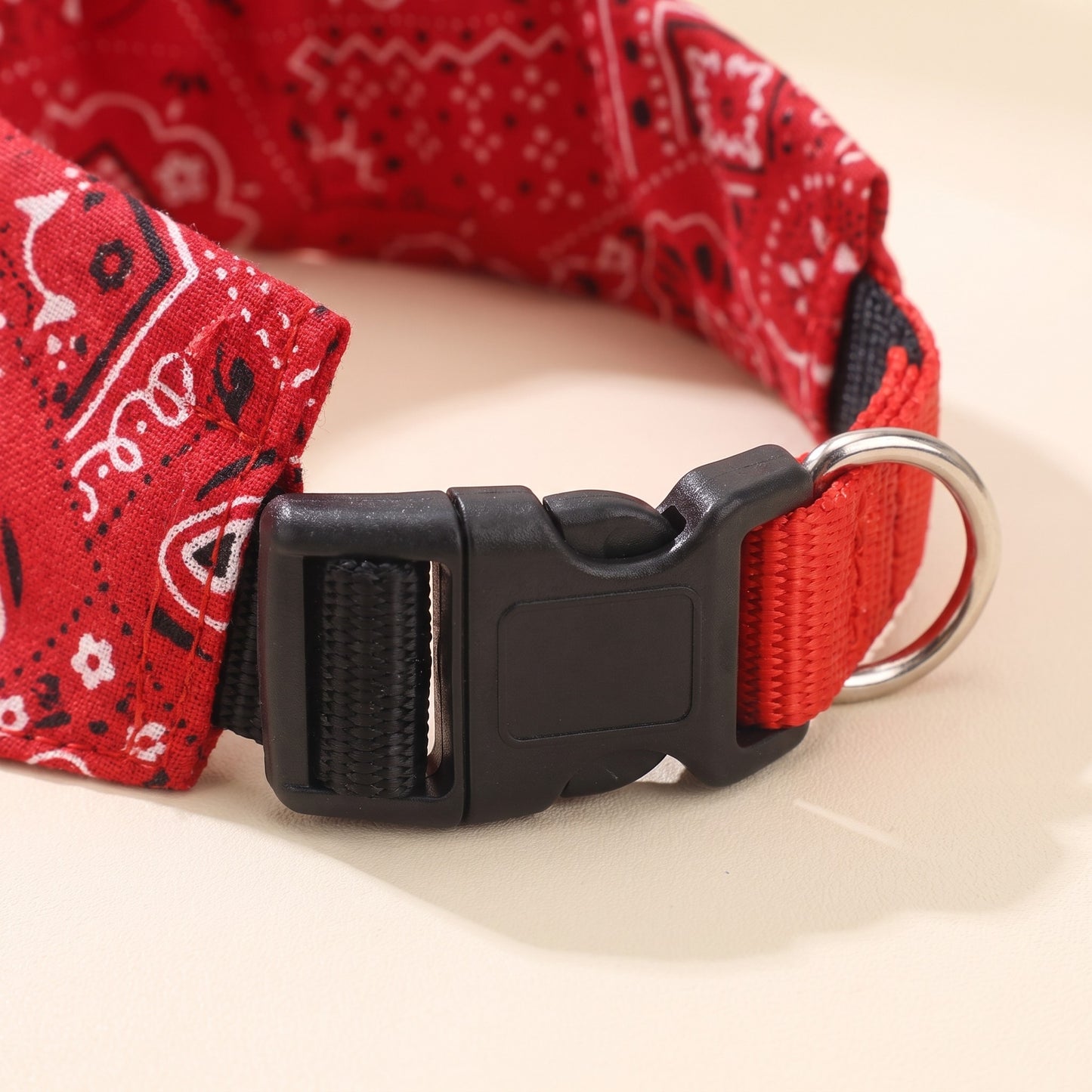 Adjustable Pet Bandana Collar, close-up detail
